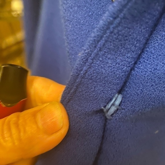 NOLAN MILLER RIYAL BLUE 100% WOOL BEADED BLAZER SIZE 12 - Picture 7 of 9